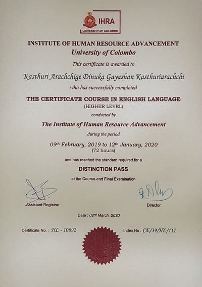 certificate